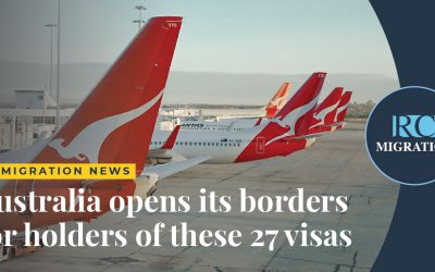 OFFICIAL: Australia opens its borders for these 27 visas