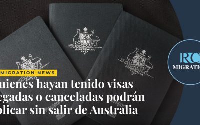 CAMBIOS: Quienes hayan tenido visas negadas podrán aplicar sin salir de Australia
