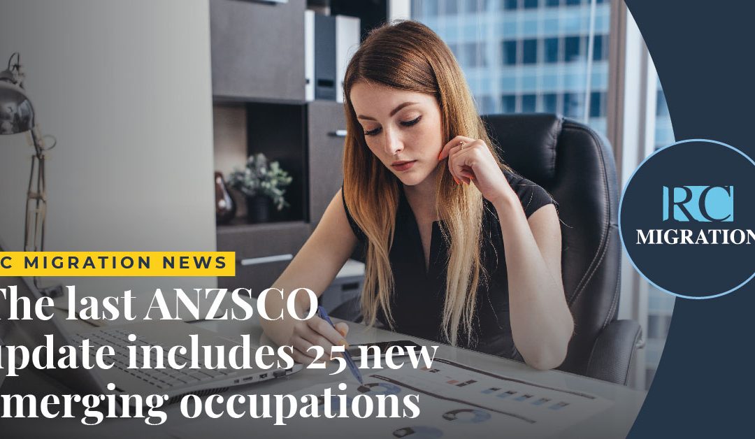 OFFICIAL: The last ANZSCO update includes 25 new emerging occupations