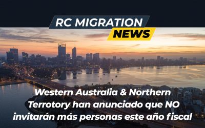 Western Australia & Northern Territory han anunciado que no invitarán a más personas este año fiscal