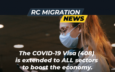 The COVID-19 Visa (408) is extended to all sectors to boost the economy