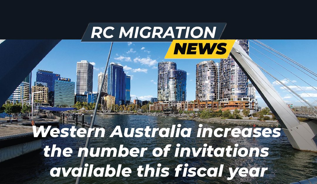 Western Australia increases the number of invitations available this fiscal year