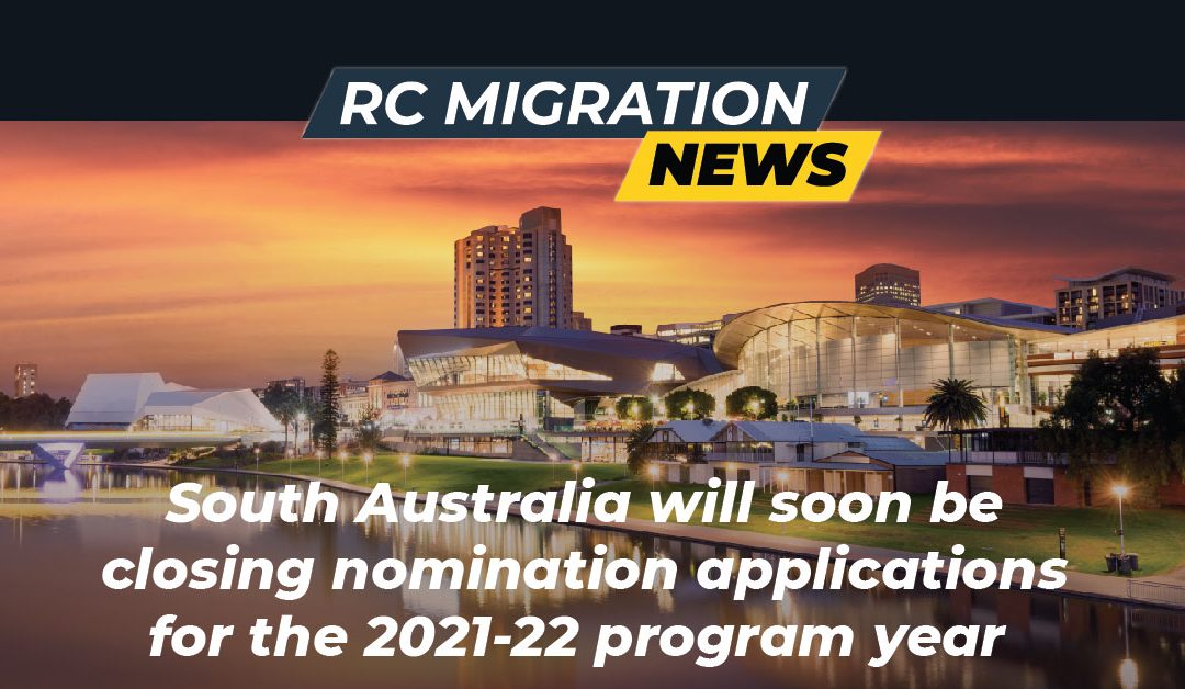 South Australia will soon be closing nomination applications for the 2021-22 program year