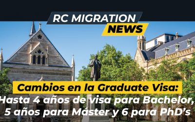 Cambios en la Graduate Visa: Hasta 4 años de visa para Bachelor,  5 años para Máster y 6 para PhD’s
