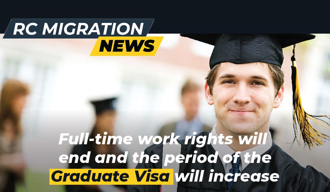 Full-time work rights will end and the period of the Graduate Visa will increase