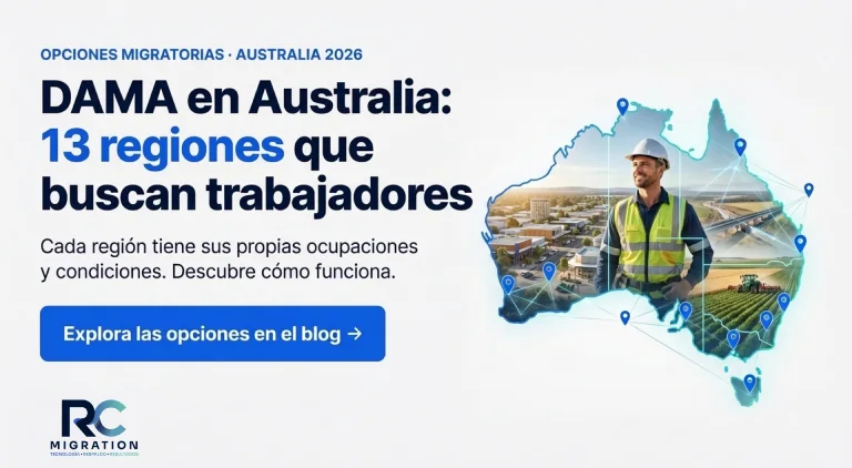 DAMA en Australia 2026: las 13 regiones que buscan trabajadores con condiciones propias.